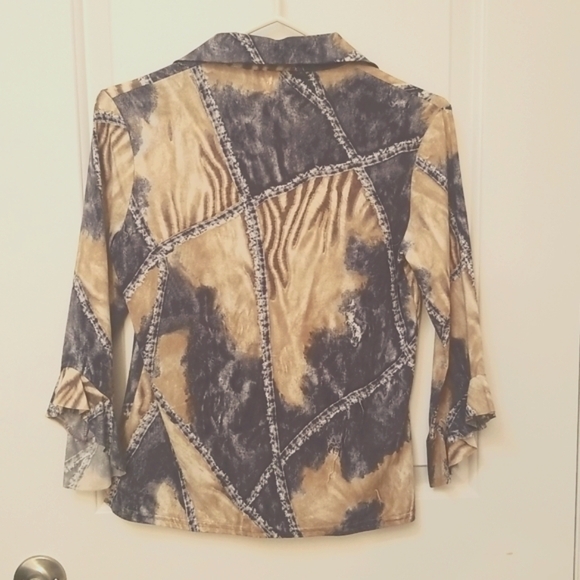 Morgan de Toi Shirt V- neckline Size M - Picture 8 of 8